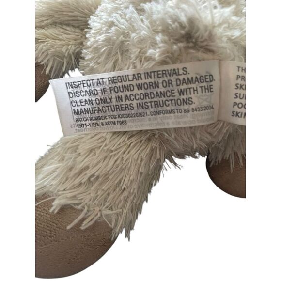 Warmies White Brown Stuffed Dog Plush Toy - Picture 8 of 11